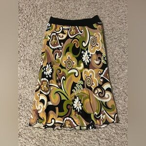 Floral Retro Patterned Women's Skirt
